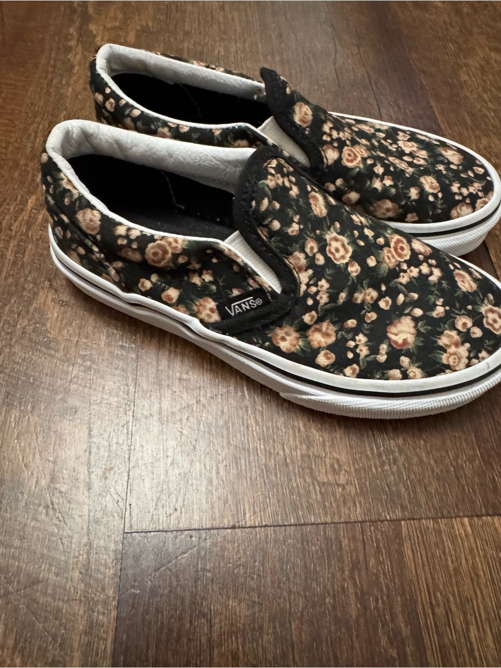 Vans Floral Slip Ons Kids 12.5 Cute Skater Sneakers Shoes - Picture 6 of 9